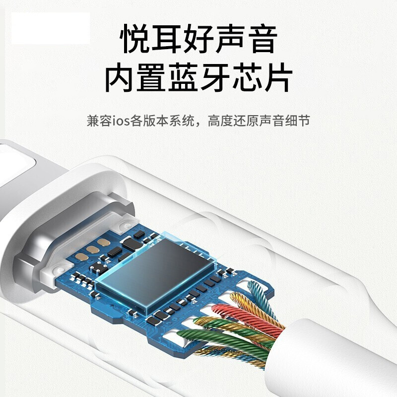 Shengli Apple Adapter Headphone Converter Lightning to 3.5mm Adapter iPhone13/14/12/11/XSMAX Mobile Phone Audio Call Bluetooth Call/Listen to Songs Lightning to 3.5mm