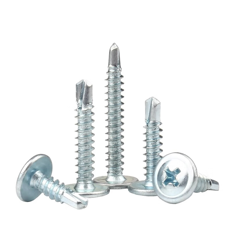 Creaby410/304 stainless steel cross round head padded drill tail screws galvanized large flat head self-tapping self-drilling dovetail screws 4.2x13 (20 pieces) 304 material