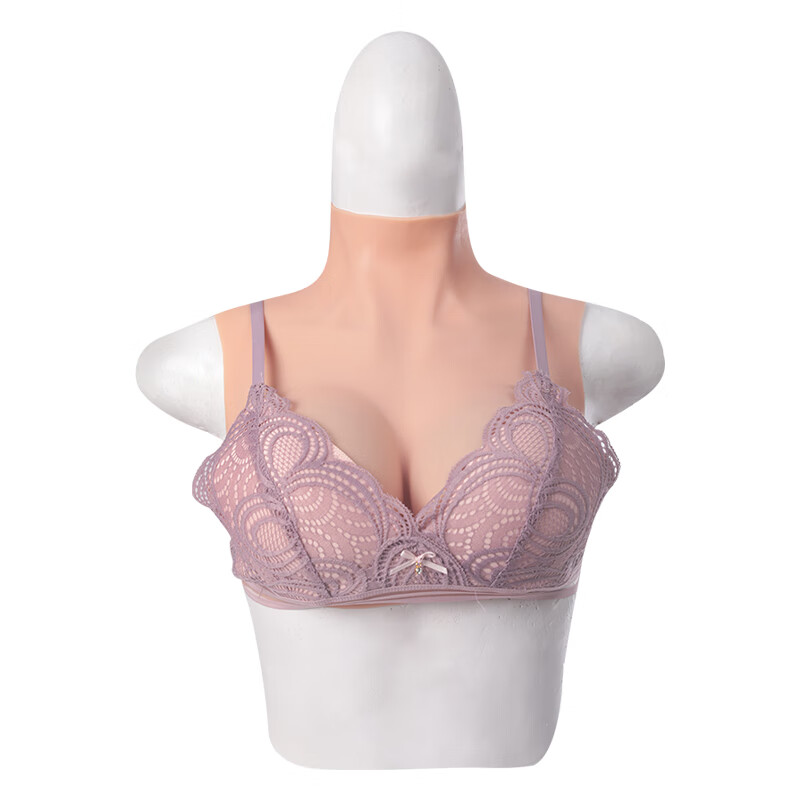 Yirong's light and thin male silicone prosthetic breasts simulate female anchor's sexy CD outfit to turn into fake breasts and fake girl supplies C cup natural color silicone filling