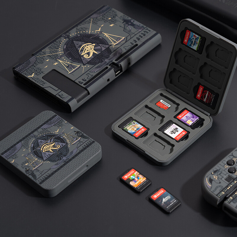 Jixiang switch cassette storage box NS card box lite game card storage box 12NS card + 12TF card magnetic absorption bag mysterious country to carry