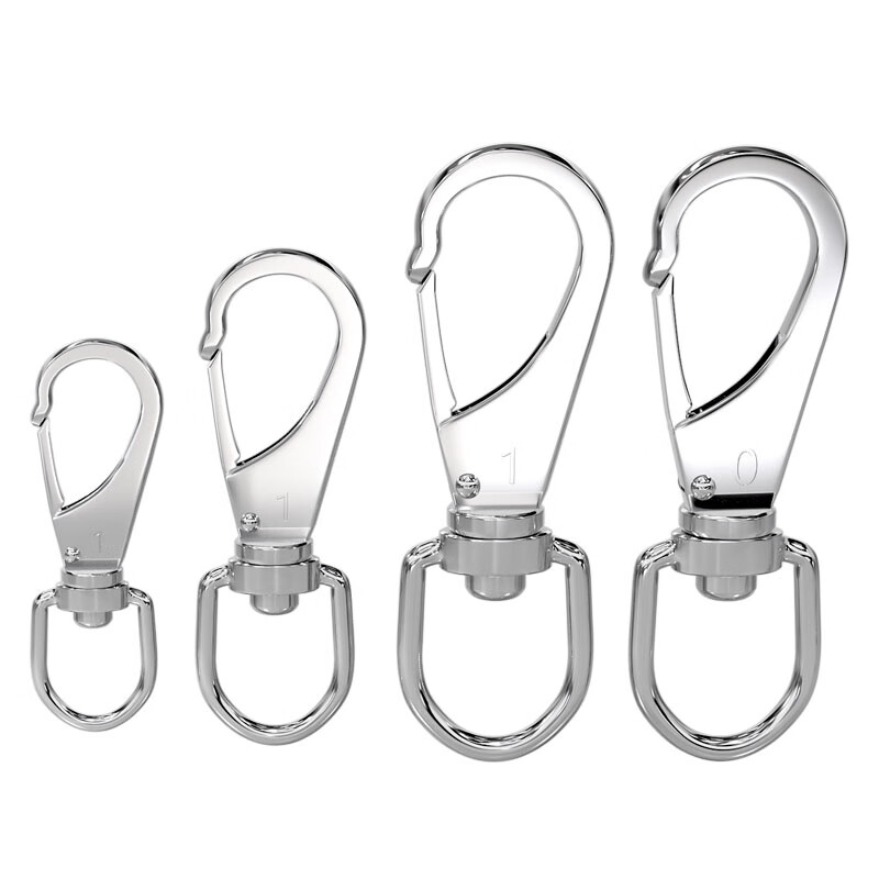 Tianzhuo Hardware universal hook 304 stainless steel rotating ring hook spring buckle dog buckle key chain chain buckle carabiner dog chain connection M4 0#
