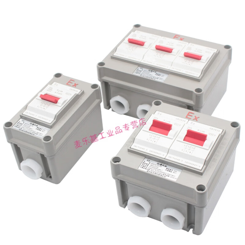 Three-phase explosion-proof switch 20A220V380V explosion-proof waterproof and dustproof BPZ30-20/2K3K explosion-proof circuit breaker BPZ30-20A one open