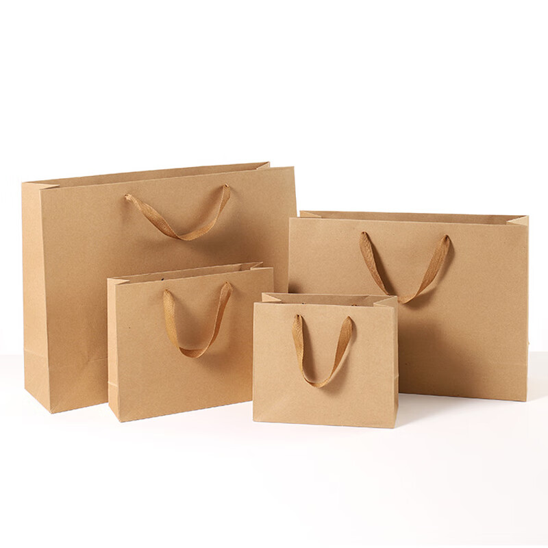 Forty Thousand Kilometers, 10 packs of high-quality kraft paper gift packaging bags, business meeting souvenir handbags, tea handbags, paper bags, horizontal style 32*11.5*28CM