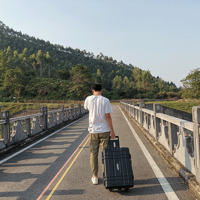 SMRITI heritage protection box black large trolley box thickened waterproof and dustproof multi-functional equipment tool box S6548 black with sponge