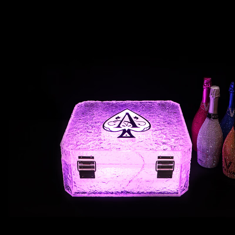 He Jiagong Shenlong Set Illuminated Wine Seat Spades Champagne Shenlong Set Frozen Wine Box Bar Outlet Wine Seat Wine Box Glowing Frozen Shenlong Box Illumination