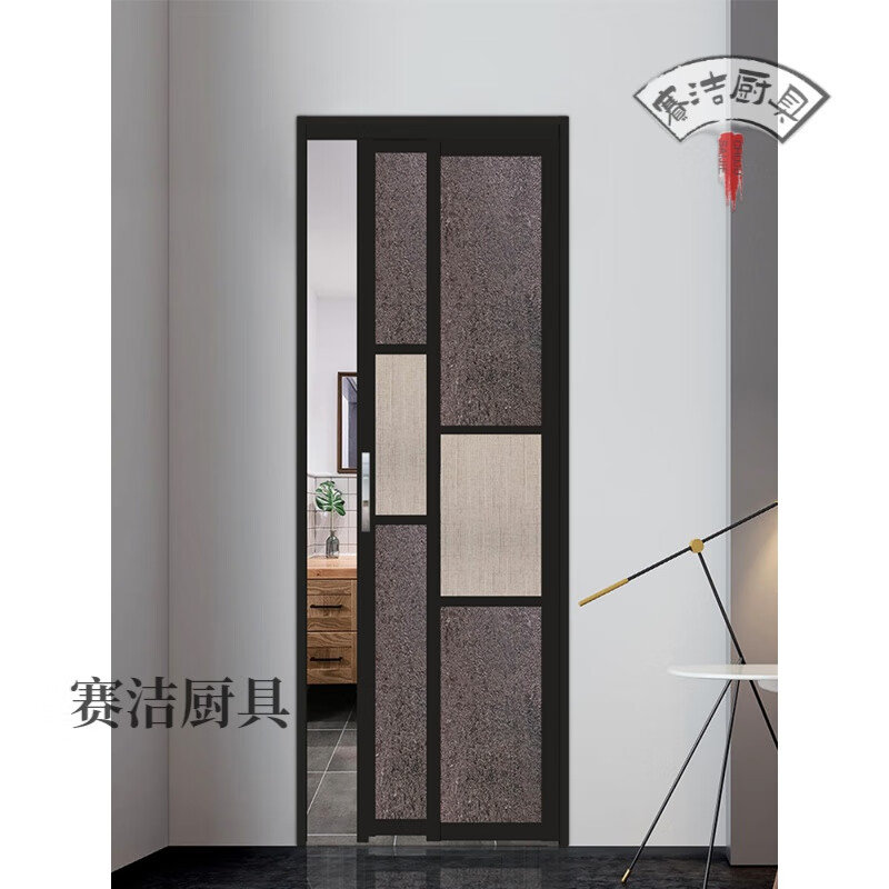 Miaopule 16 extremely narrow frame PT door sliding 180 flat opening integrated door PD door bathroom door toilet door flat push folding tempered glass frosted / transparent