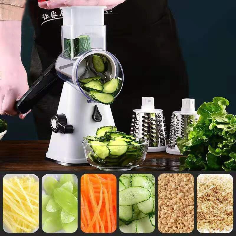 Erisi new vegetable cutting artifact grater household vegetable cutter shredder anti-cut hand grater multifunctional potato shreds off-white