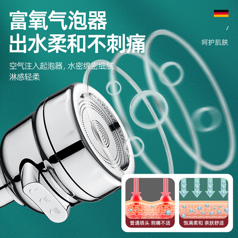 Panluo children's shower baby shower bath nozzle washbasin faucet extender external butt washing and hair washing artifact 35CM universal positioning tube + water distributor + anti-splash head