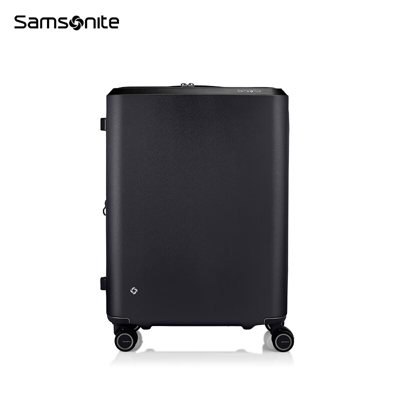 Samsonite trolley suitcase, large capacity, lightweight and durable, suitcase can be boarded on board QX0 black 28 inches