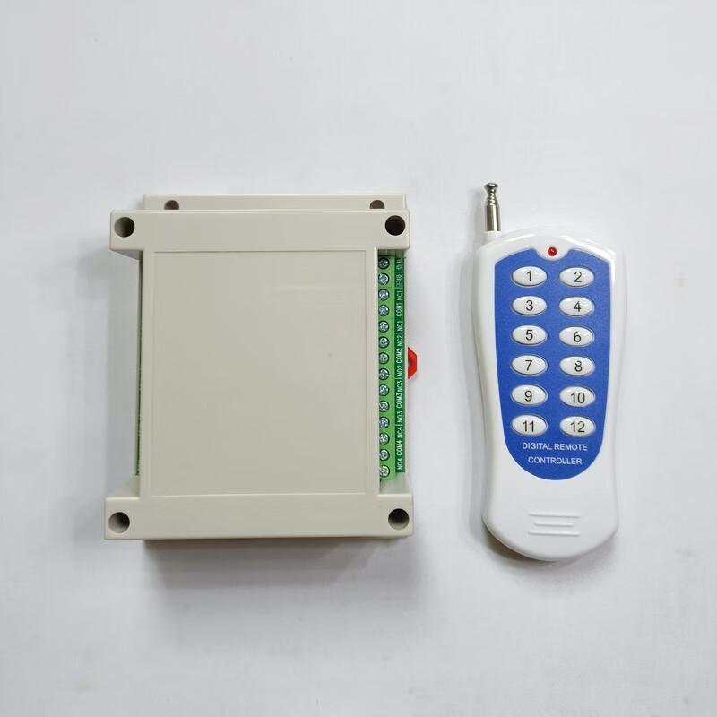 5V12V24V8-channel 10-channel 12-channel intelligent learning RF wireless remote control switch receiving module controller 12V ten-channel remote control switch + remote control (medium)