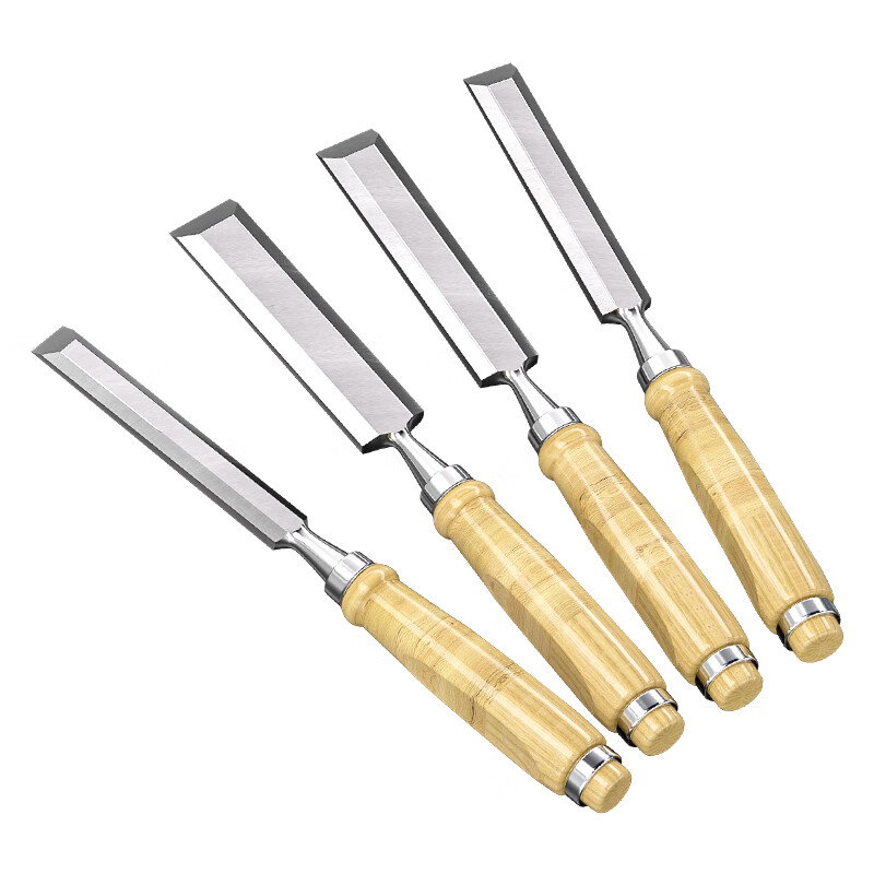 Fengji Woodworking Chisel Flat Shovel Carving Grooving Special Artifact Chisel Wooden Handle Chiseling Set Tools Complete Fasteners Chrome Vanadium Steel Flat Chisel 6mm