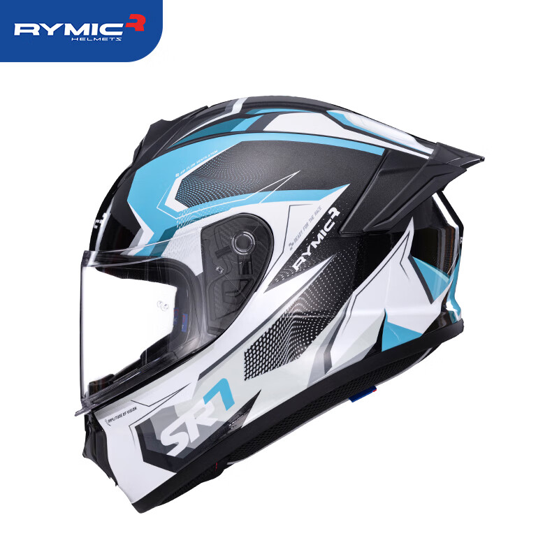 RYMIC motorcycle helmet full face helmet 3C certified professional motorcycle riding helmet all seasons men and women 977 blue gray flying blade XL