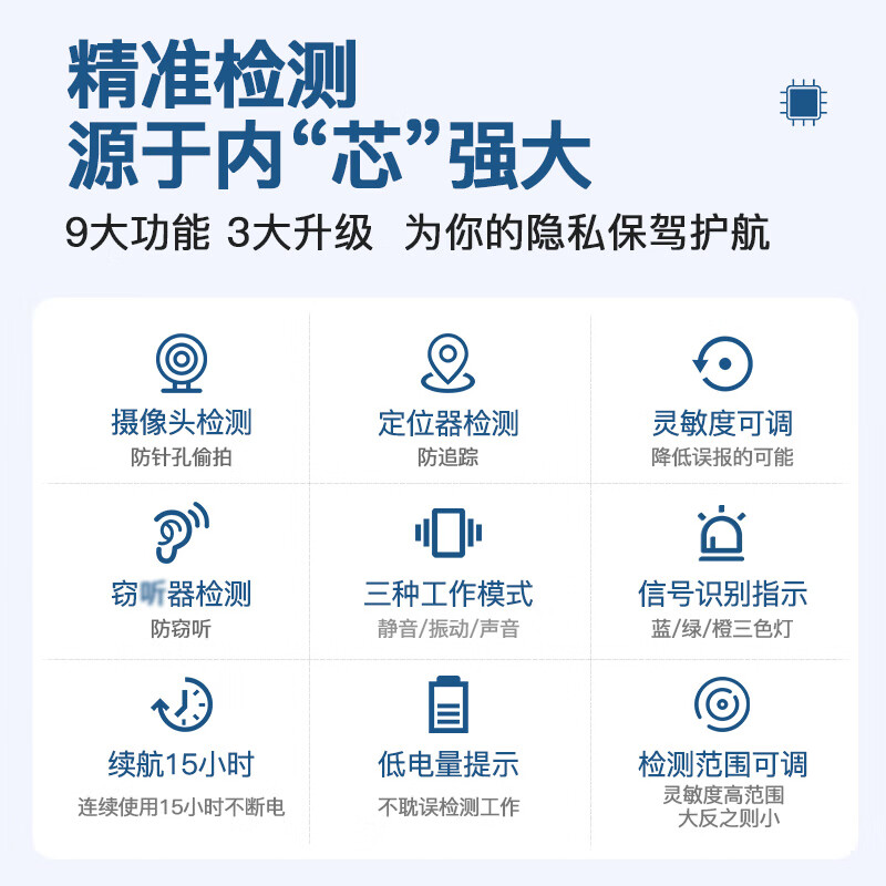 Aerospace Zijin B&B anti-eavesdropping surveillance camera detector high-precision detector hotel detection