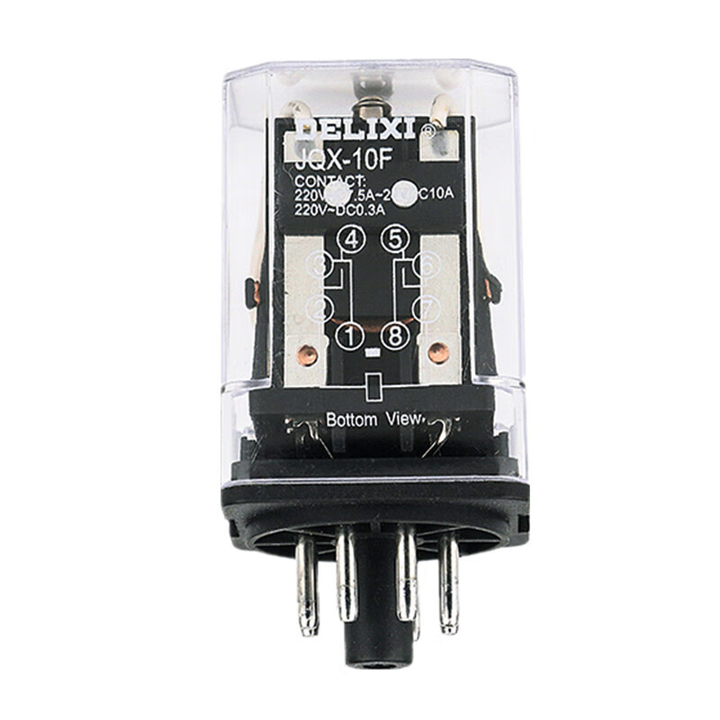 Delixi JQX-10F round eight-pin small intermediate relay 220V AC AC12V DC high current power