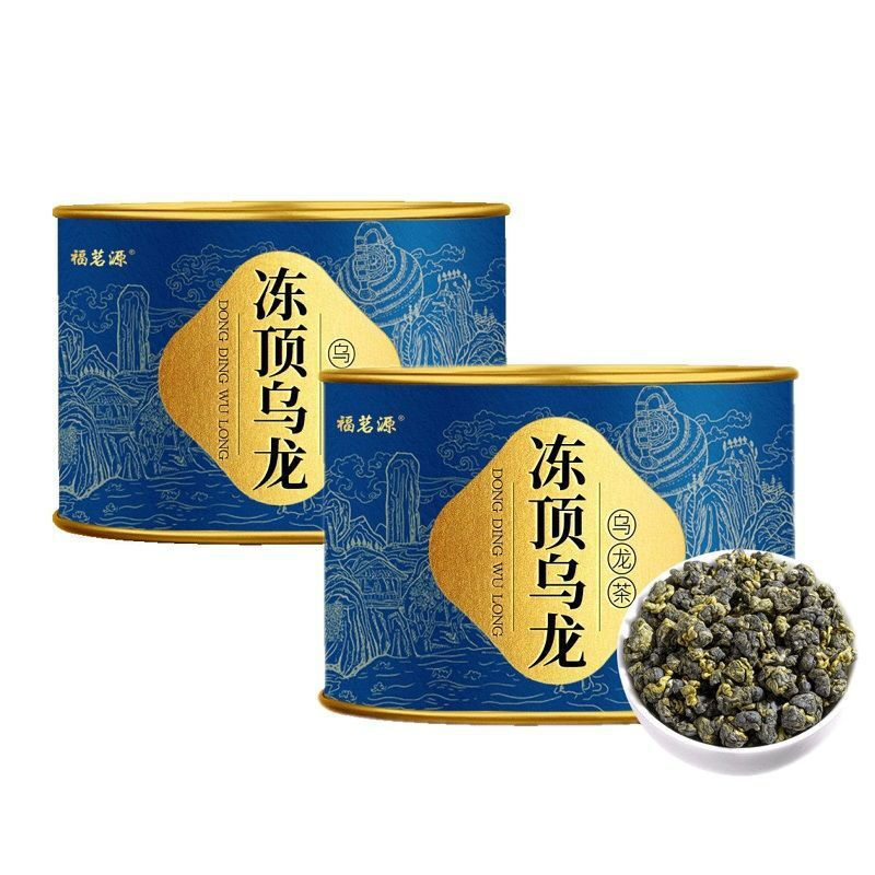 Fumingyuan frozen top oolong tea 2024 new tea special high mountain Taiwan oolong tea cold brew tea can 100g Phnom Penh round can frozen top oolong 1 can