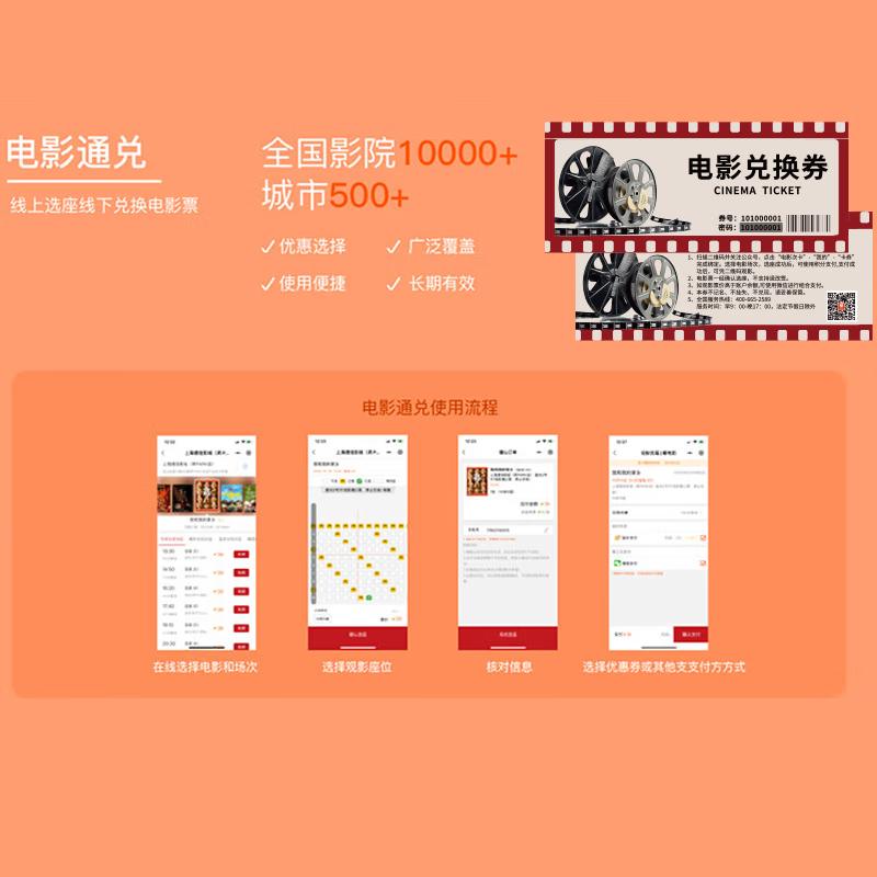 Movie ticket redemption coupon National general physical movie coupon Online ticket purchase Corporate employee benefits Purchase movie card 65 face value movie ticket