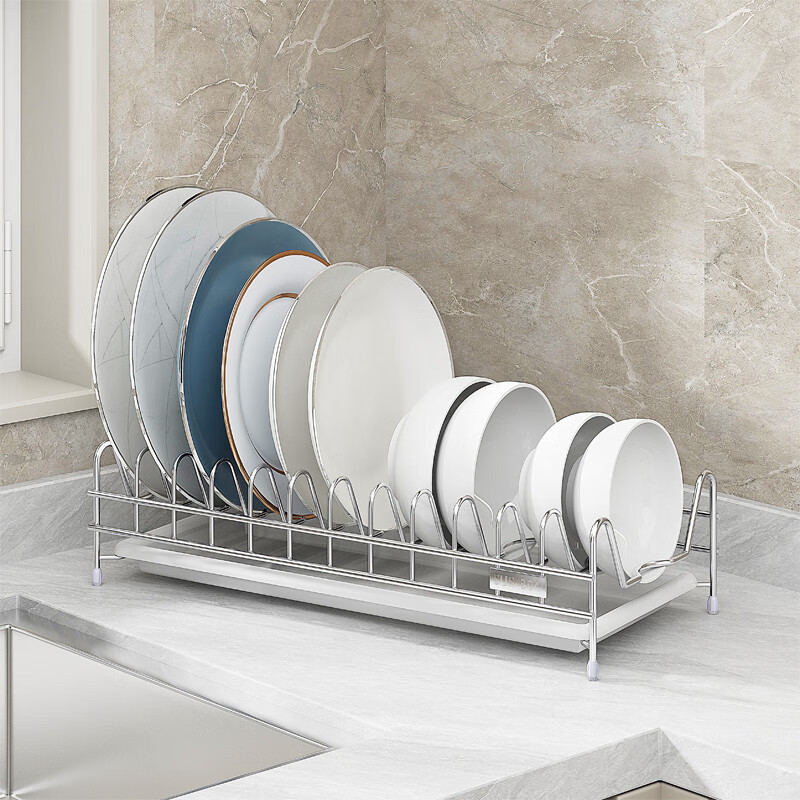 DELWINS dish rack single layer dish rack drain rack 304 stainless steel kitchen storage rack storage dish rack dish rack drain basket