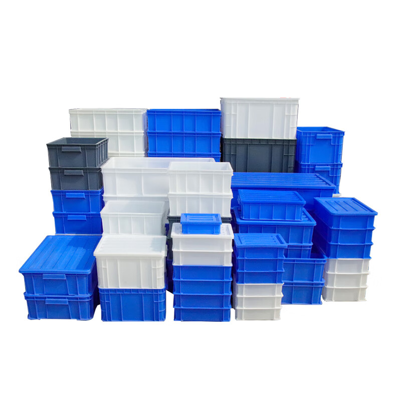 Parts box turnover box storage box material box hardware tool box accessories box plastic box rectangular plastic frame No. 7 white 300*200*85 MM (thick and bold version)