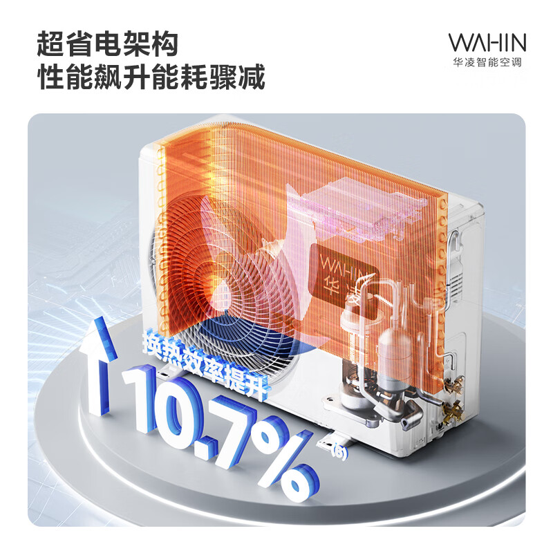 Hualing Air Conditioner Super Power Saving 1 Horsepower Level 1 Energy Efficiency Intelligent Large Air Volume Variable Frequency Heating and Cooling On-hook National Subsidy for Trade-In Home Appliances KFR-26GW/N8HA1