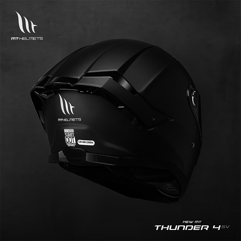 MT HELMETS Thor 4 helmet, full-face motorcycle helmet for men and women, winter anti-freeze, warm and anti-fog motorcycle helmet for all seasons, hot selling and cool, matte black (default transparent) 70% choose XL (57-58 head circumference recommended)