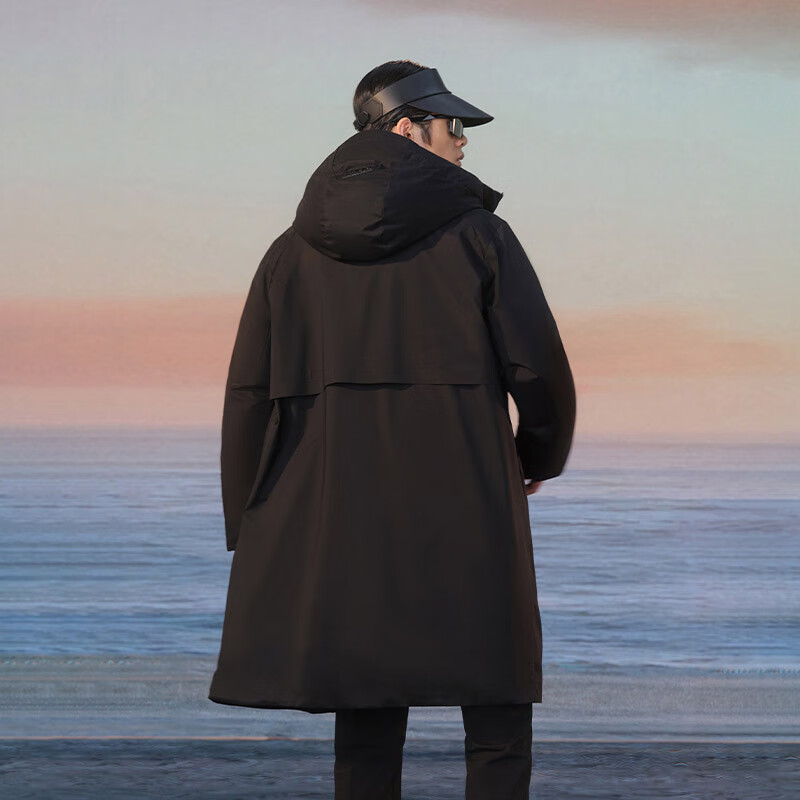 Govan style shell 4.0 seven-point luxury outdoor goose down jacket men's mid-length down jacket black 2XL