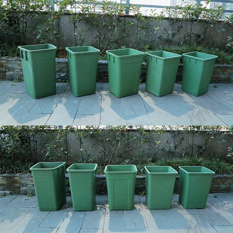 Trash can liner outdoor square aluminum plastic sanitation peel shell box inner barrel without lid classification large trash can tube aluminum plastic 25*31*43
