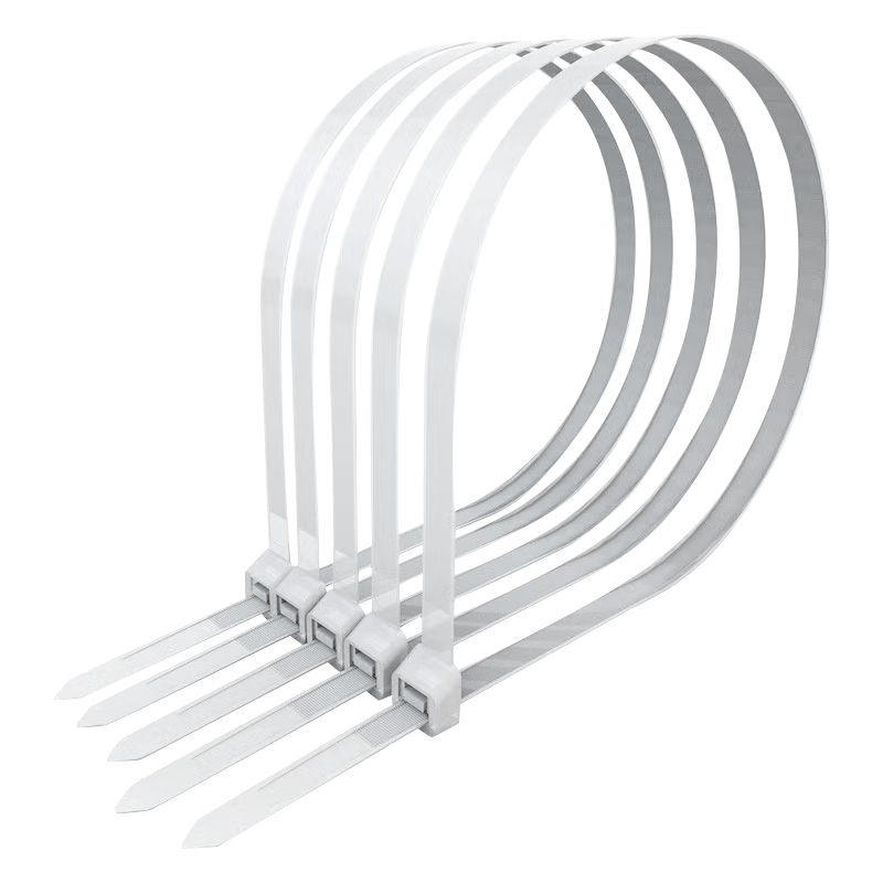 Jiuqiangu self-locking nylon cable ties, cable management tape, host installation, gardening, cable desktop cable management, wire binding, 7.6*500mm national standard white, 100 pieces/pack 0465