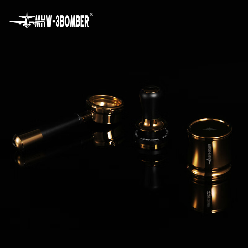 MHW-3BOMBER Bomber Streamer Powder Hammer Italian Coffee Powder Press 30 lbs. Constant Force Pressing Powder Hammer Three Spring Horizontal Constant Design Streamer Series-Set C