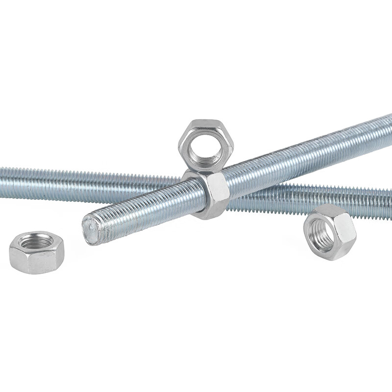 Jinggong (JINGGONG) galvanized 8.8 grade screw screw nut set fully threaded threaded screw rod thread m5m6m8m10m12m30 4.8 grade M16*1 meter (1 piece) free nut