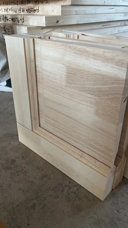 MEXUEER North American red oak pure log painted door walnut cherry wood Chinese style indoor bedroom log style log door imported rubber wood