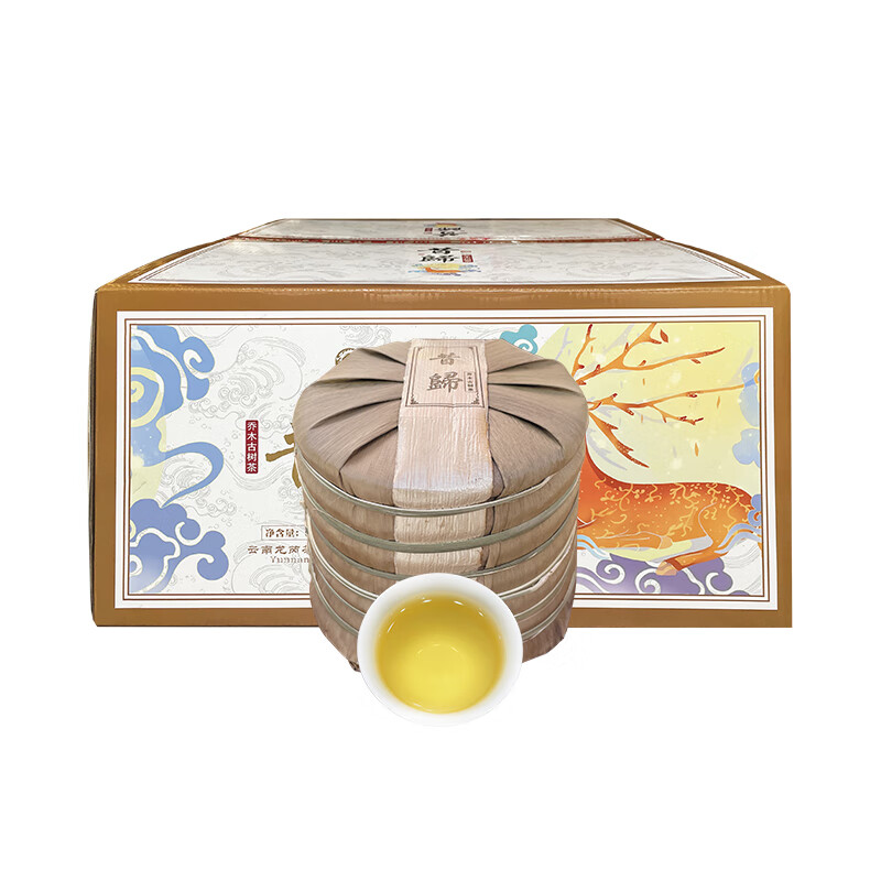 Longrui Tea Longrui Tea 28 pieces whole shot Longrui 2021 Xigui Arbor Ancient Tree Tea 357g Raw Tea Pu'er Tea Yunnan