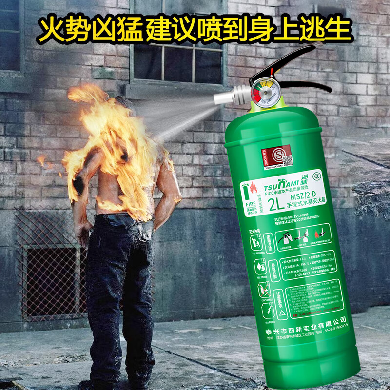 Water-based fire extinguisher shop household vehicle-mounted 3L6L3 liter antifreeze foam cart 4kg 3L national standard water-based (oil and electric fire extinguishing)