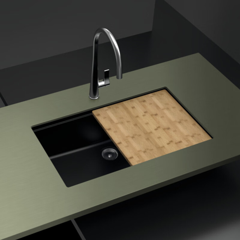 SCHOCK German Shuoke kitchen large single sink sink Greenwich N-100XL third generation granite sink Magma magma black