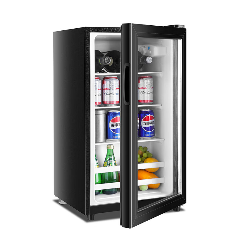 Royalstar ice bar refrigerator European style constant temperature wine cabinet hotel home living room refrigerator mini small single door office fresh display display sample tea beverage cabinet first class energy efficiency 98L full refrigeration + white light + wine rack