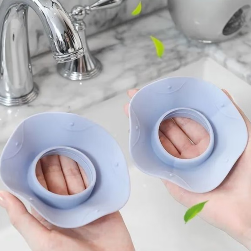 Face washing wrist strap silicone waterproof hair washing housework moisture-proof sleeve artifact adult and children's wash stopper hand ring sheath 1 pair blue + 1 pair pink