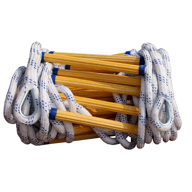 Huili's customized rescue household rope ladder inspection wear-resistant anti-slip soft ladder training climbing life-saving rope ladder engineering resin rope ladder F30 supports any length width spacing customized link
