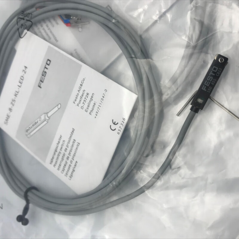 FESTO Festo cylinder magnetic switch SME-8M-DS-24V-K-2.5-OE 543862 54387 543872 two lines
