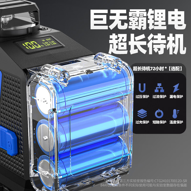 Yagu 12-line level meter high-precision strong light thin line outdoor laser automatic line leveling meter a German LD ultra-bright green light 8-line digital display giant