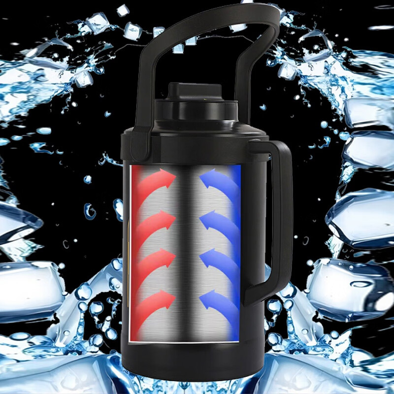 Yiyi dry ice bucket large diameter edible dry ice bucket extra large capacity 6L commercial ice bucket ice storage container insulation bucket 4L black