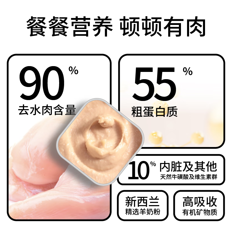 Honest one-bite full-price staple food meal box for adult cats and kittens nutritional wet food chicken and goat milk flavor 40g*7/box