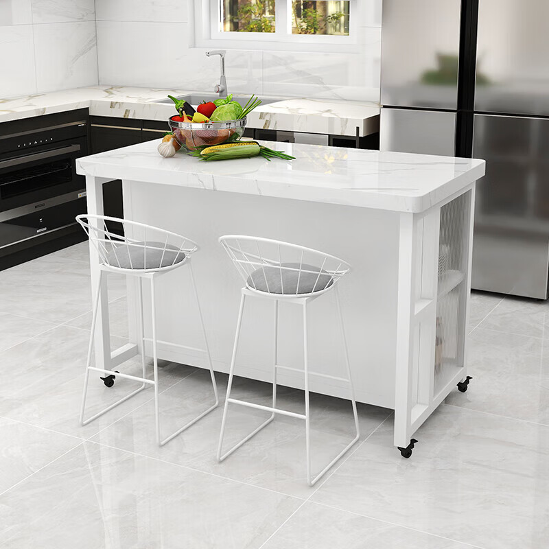 Center island kitchen integrated dining table removable open marble sideboard island storage cooking workbench size customization
