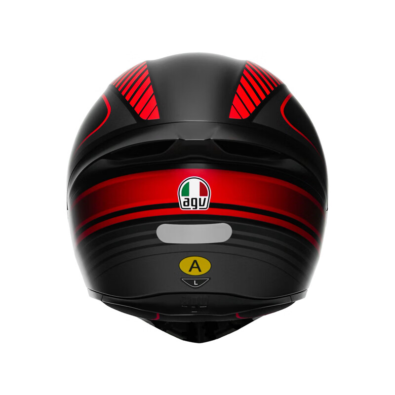AGV K1S helmet K1 motorcycle motorcycle full-face helmet all-season universal full-coverage running helmet for men and women wide-angle ventilated breathable 3C K1S-WARMUP MATT BLACK RED XL (suitable for 59-61 head circumference)