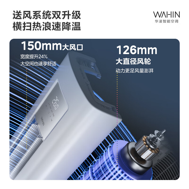 Hualing Air Conditioner Super Power-Saving Pro2 Cabinet Machine, First-Class Energy Efficiency Double-row Copper Tube Inverter Heating and Cooling Vertical, Save More than 1 Degree of Electricity Per Day, National Subsidy KFR-51LW/N8HA1