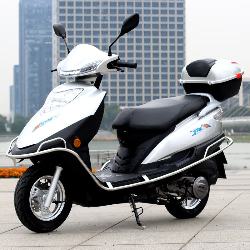 Jilang Yuyuzuan fuel-saving 125 scooter, motorcycle, men's and women's National IV electronic fuel injection, gasoline transportation, can be licensed, carburetor version, no certificate, no ticket, silver, no free shipping