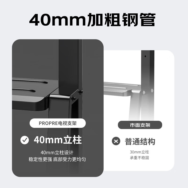 ProPre mobile TV stand 32-75 inches TV floor cart video conferencing TV stand removable rack Seewo vertical advertising rack TV stand 1701