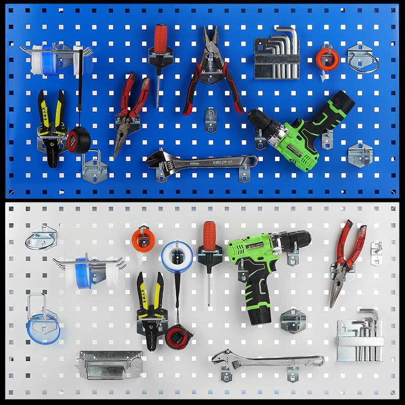 Hole plate metal square hole hole plate storage rack hardware tool hanging board storage wall hanging rack hook custom exhibition 1200*450 material 1.2MM five textures available