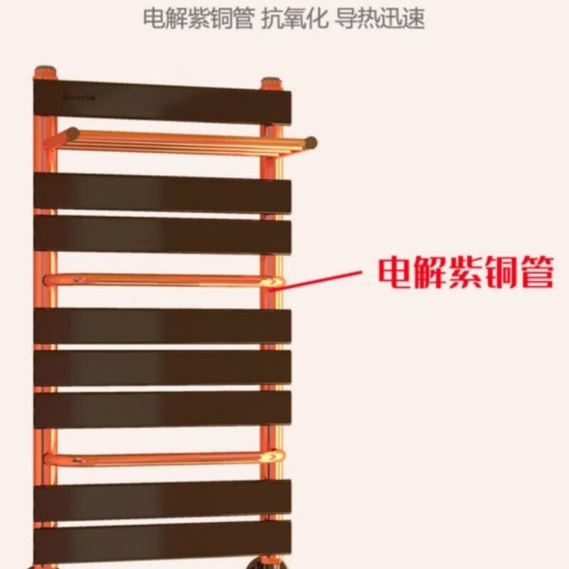 Renjuyi copper-aluminum small basket radiator household bathroom wall-mounted shelf plumbing bathroom towel bar central heating flagship model medium 40*80 high bright white