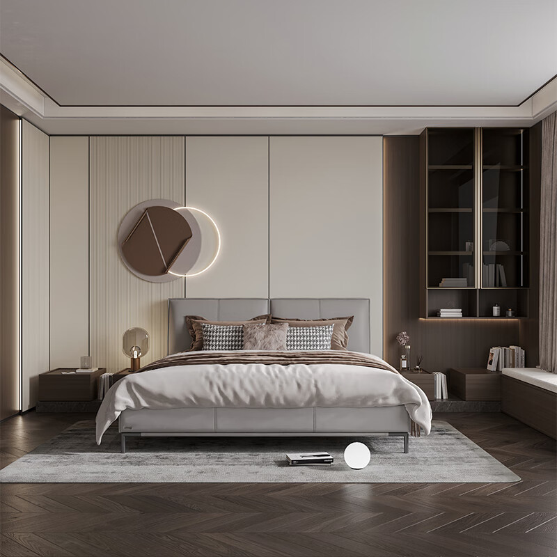 Lin's Home Whole House Customized Bedroom Wardrobe One Door to Top Master Bedroom Cloakroom Combination Storage Cabinet 1 Square Meter