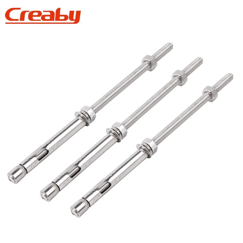Creaby304 stainless steel extended expansion screw extra long ceiling expansion bolt clothes rack special pull explosion screw M6x120 1 set