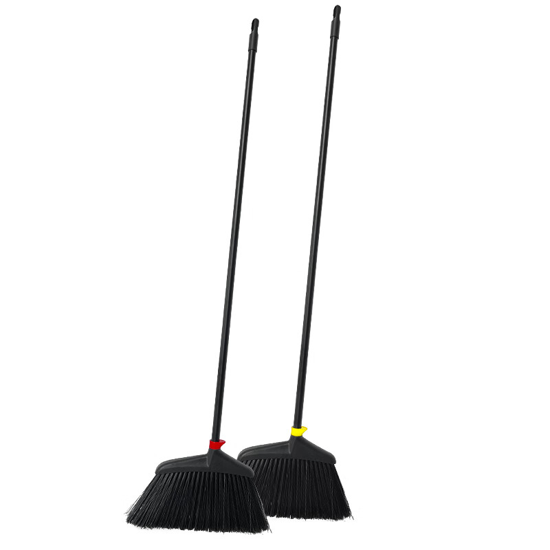 Baiyun Chaobao cleaning long-handled outdoor large broom hard-bristled soft broom sweeping does not stick to hair sweeping artifact property cleaning wide broom sanitation worker courtyard road cleaning hard-bristled broom (black yellow buckle)
